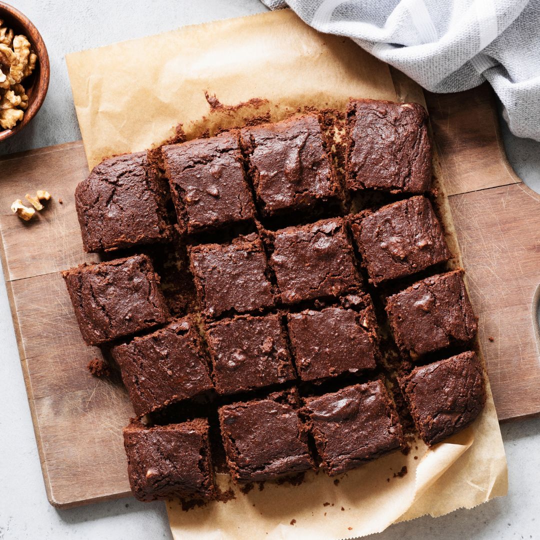 Brownie Protéiné Ultra-Choco et sa Mousse onctueuse au Chocolat Végan