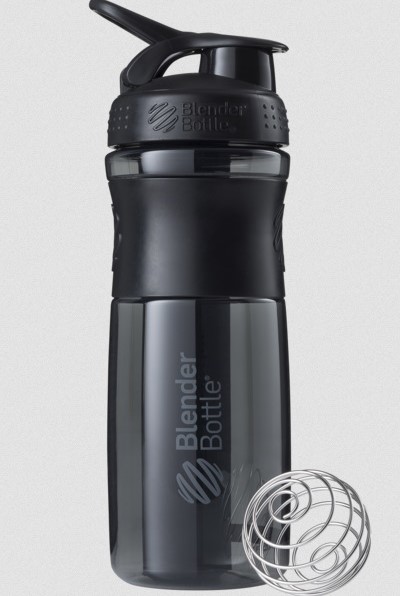 Shaker proteine blender bottle sportmixer flip black
