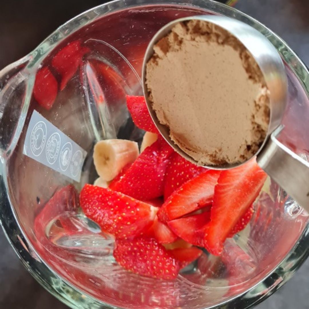 Recette de sundae à la fraise proteine vegan Vivo Life