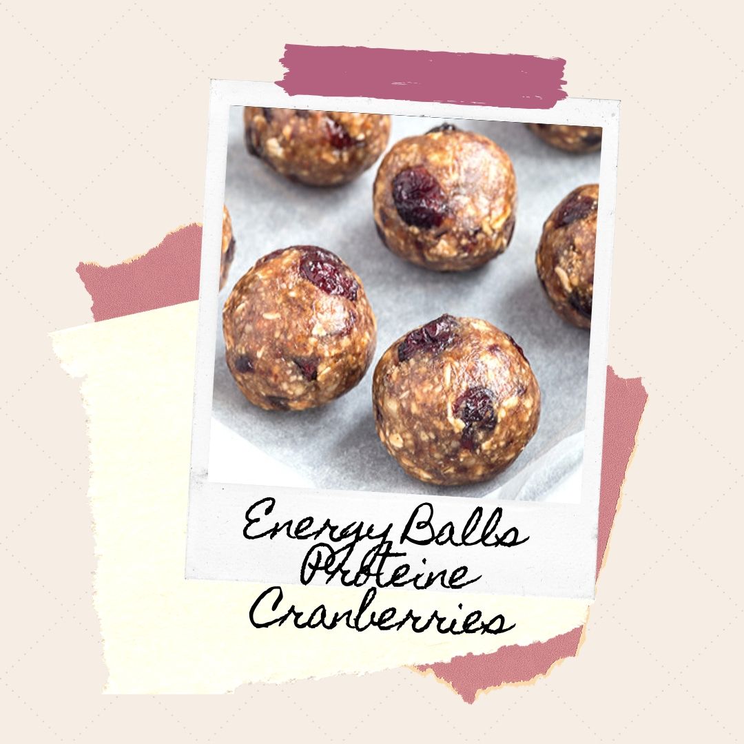 Recette Protéinée d'Energy Balls aux Dattes, Amandes et Cranberry