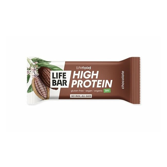 Barre Protéine 20% Chocolat cru et Spiruline bio Lifebar 