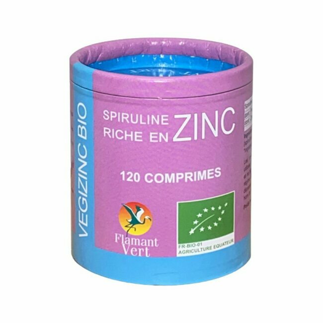 Spiruline VégiZinc Bio 120 comprimés 500mg