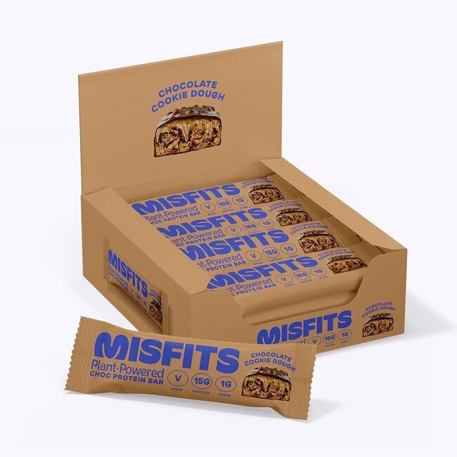 12 Barres Prot&eacute;in&eacute;es V&eacute;gan 33% saveur P&acirc;te &agrave; Cookie & Chocolat