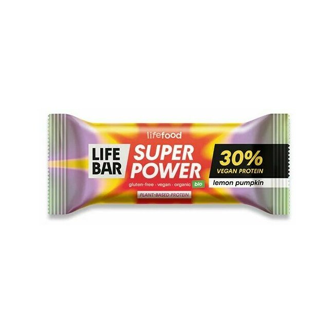 Barre Protéinée Super Power, saveur Citron & Citrouille Bio 