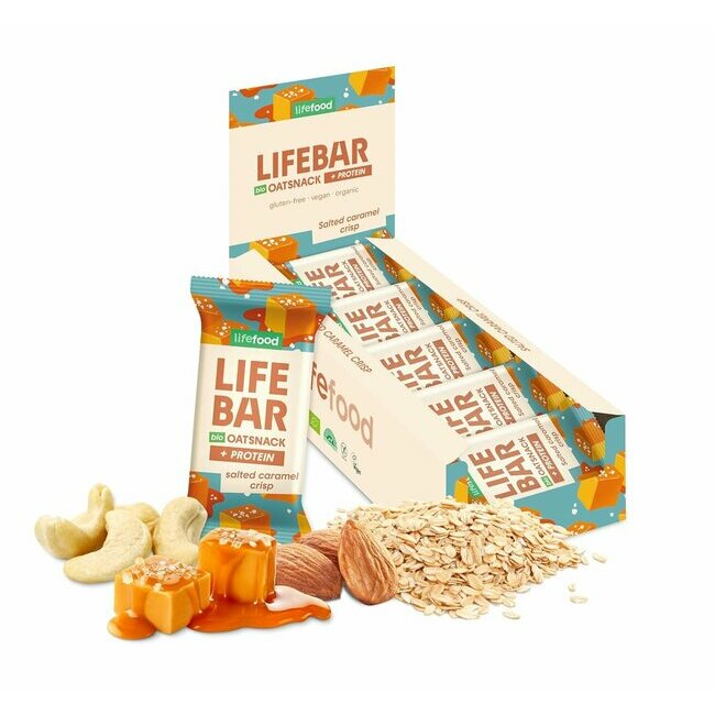 15 Barres Prot&eacute;in&eacute;es &agrave; l'Avoine & Caramel sal&eacute; Bio 