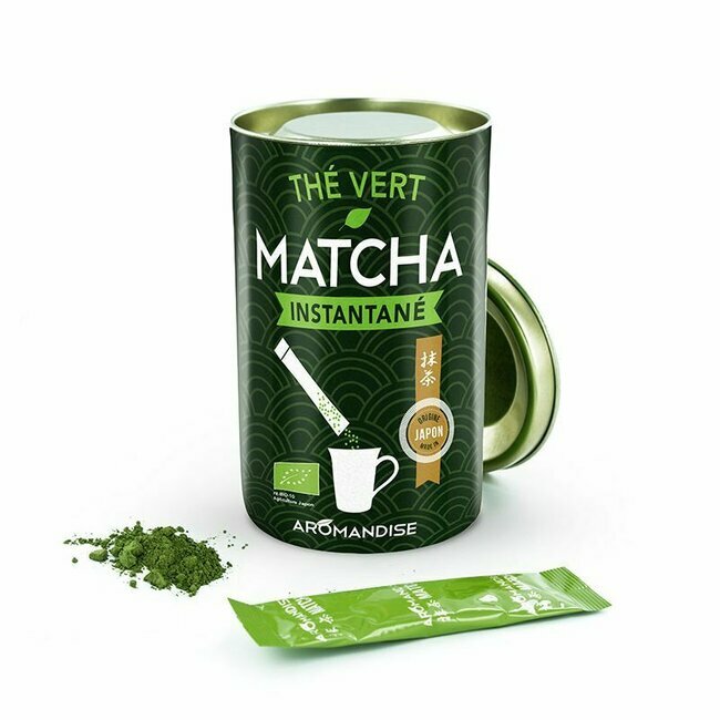 Sticks de thé vert Matcha instantané bio AROMANDISE