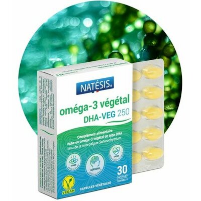 dha vegetal 30 capsules natesis