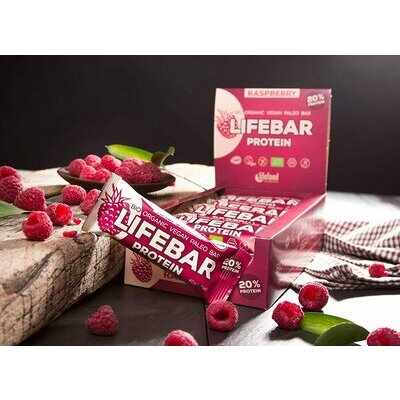 barre proteine bio vegan crue lifebar framboise