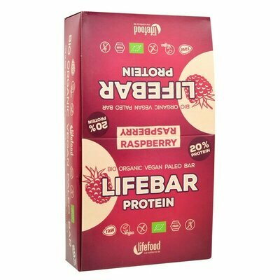 barres proteine bio vegan crue lifebar framboise