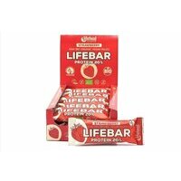 15 Barres Lifebar Protéine Fraise Bio et Crues