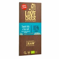 Tablette de Chocolat Noir Cru 85% aux Eclats de Cacao Bio & Sel marin 