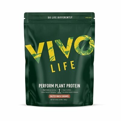 Vivo Life Perform Raw Plant Protein & BCAA Caramel sal Maca