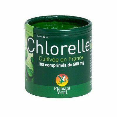 Chlorelle 180 comprimés, cultivée en France en milieu protégé