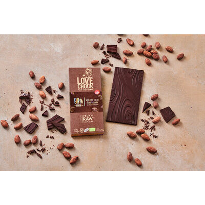 Lovechock tablette de chocolat cru 99% cacao