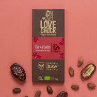 Tablette de Chocolat Noir Cru et Dattes - 83% Cacao 