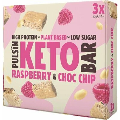 18 Barres Protéinées Keto Framboise Choc Chip