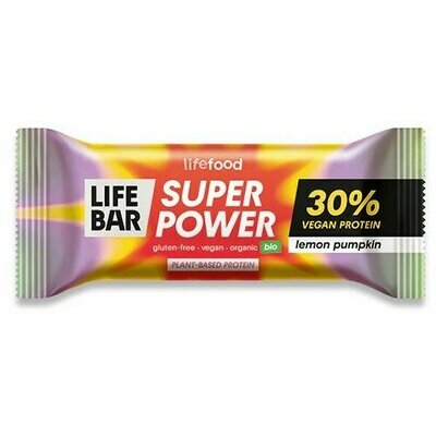Barre Protéinée Super Power, saveur Citron & Citrouille Bio 
