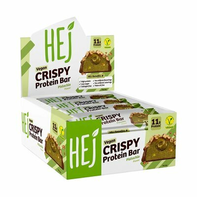 12 Barres Protéinées 24% Crispy à la Pistache, nappées de Chocolat