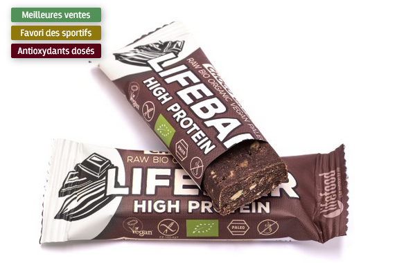 Barre protéine bio chocolat Lifebar