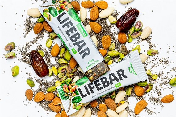 Barre energetique chia pistache herbe d orge bio Lifebar 