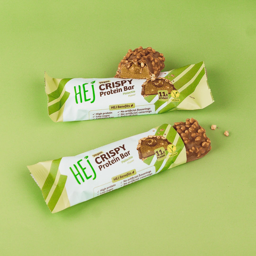 Hej barre proteinee pistache chocolat vegan crispy 