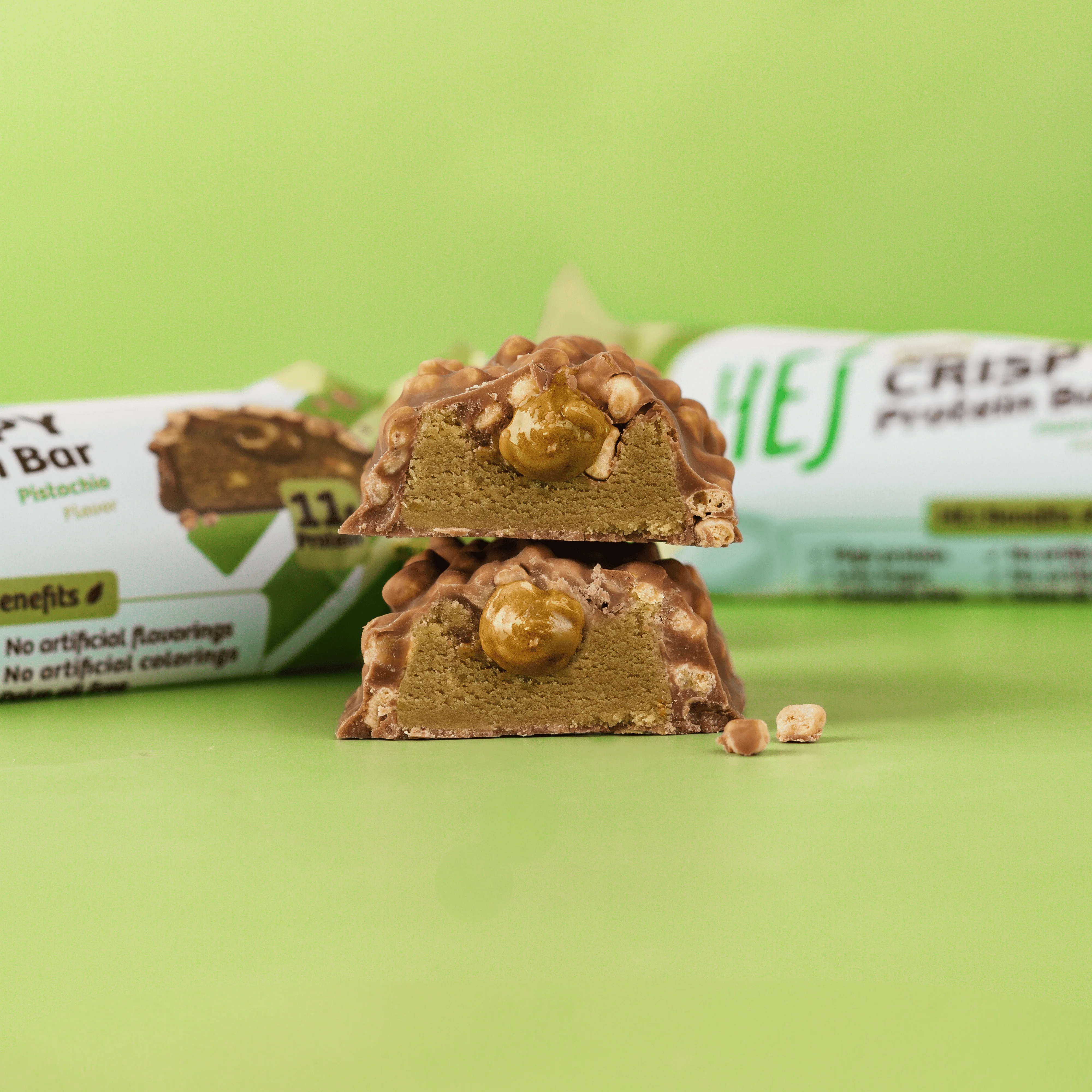 Hej barre proteinee pistache chocolat vegan crispy 