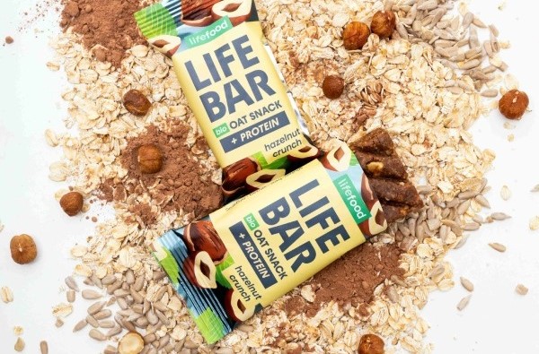 Lifebar barre protéinée avoine noisette oat snack bio sans gluten