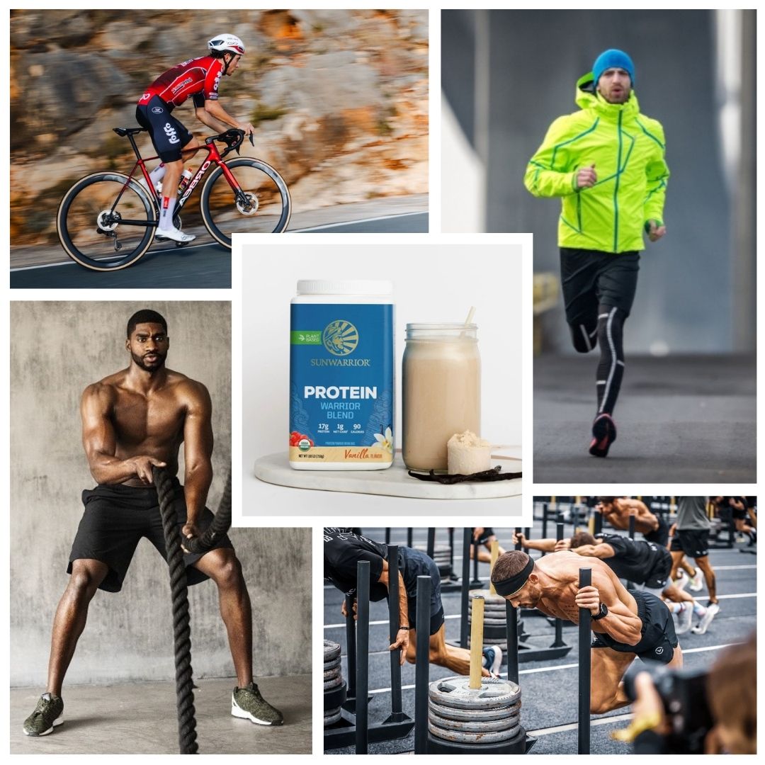 Pour qui est faite la Protéine vegetale Warrior Blend vanille de Sunwarrior musculation hyrox cyclisme velo running course a pied