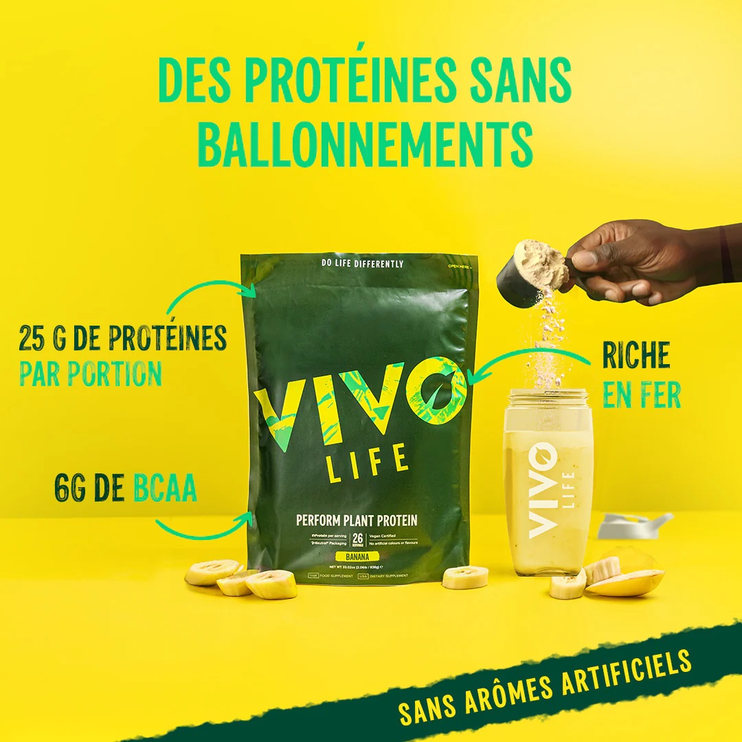 Proteine vegetale poudre Perform Vivo Life proteine sans ballonnement