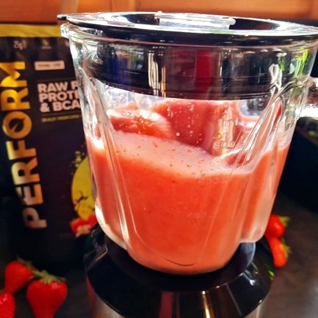 Recette de sundae à la fraise proteine vegan Vivo Life