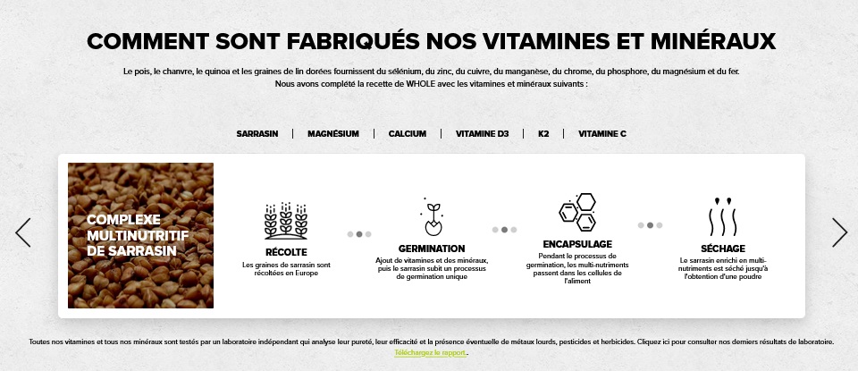 Vivo life whole vanille substitut de repas protéines végétales