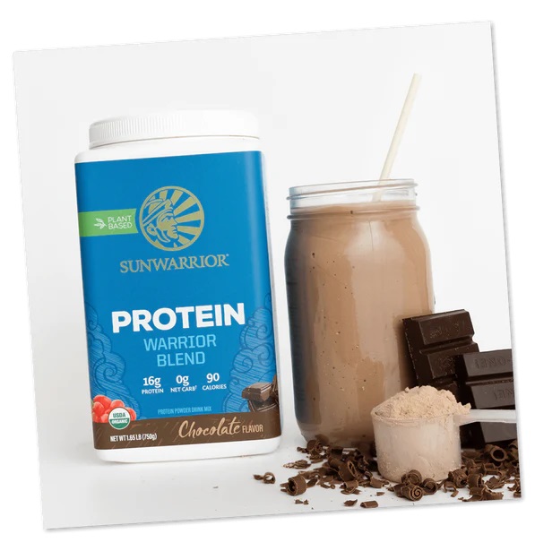 Warrior blend chocolat sunwarrior proteine vegetale poudre bio