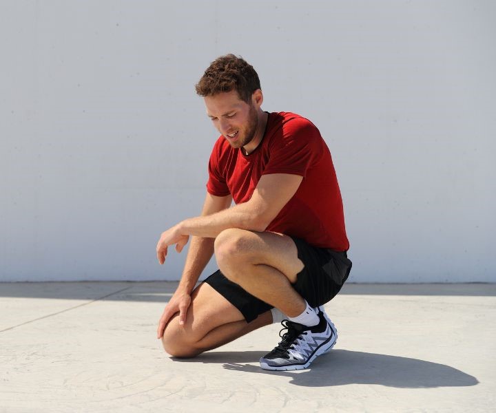 être vidé après l’entraînement, avec des courbatures et des douleurs