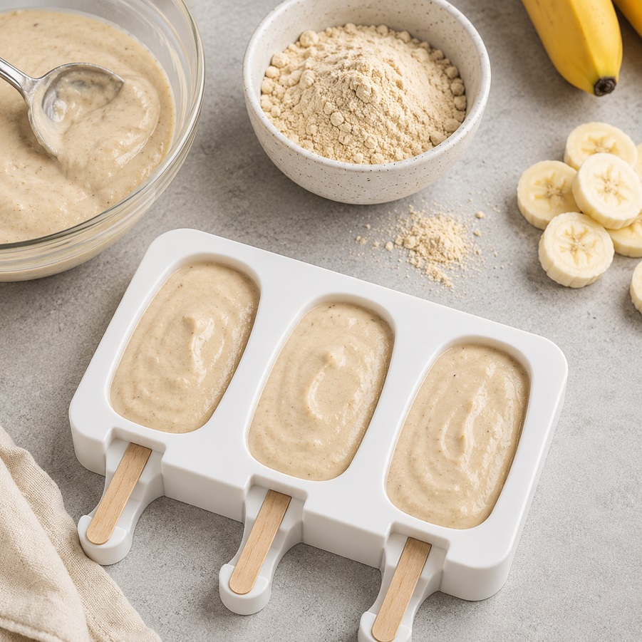 glace magnum à la banane et proteine a la vanille recette fait maison