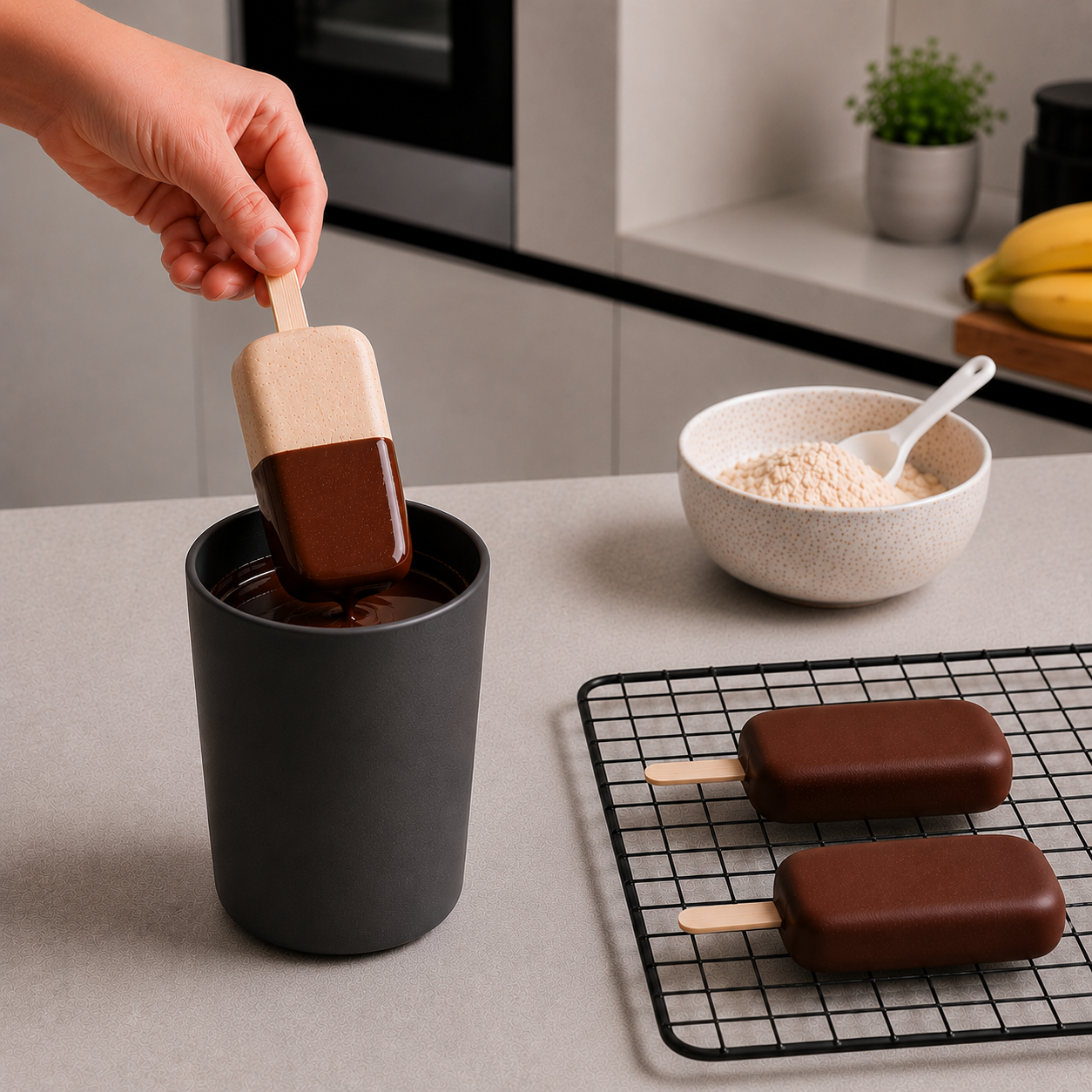 glace magnum à la banane et proteine a la vanille recette fait maison (4)