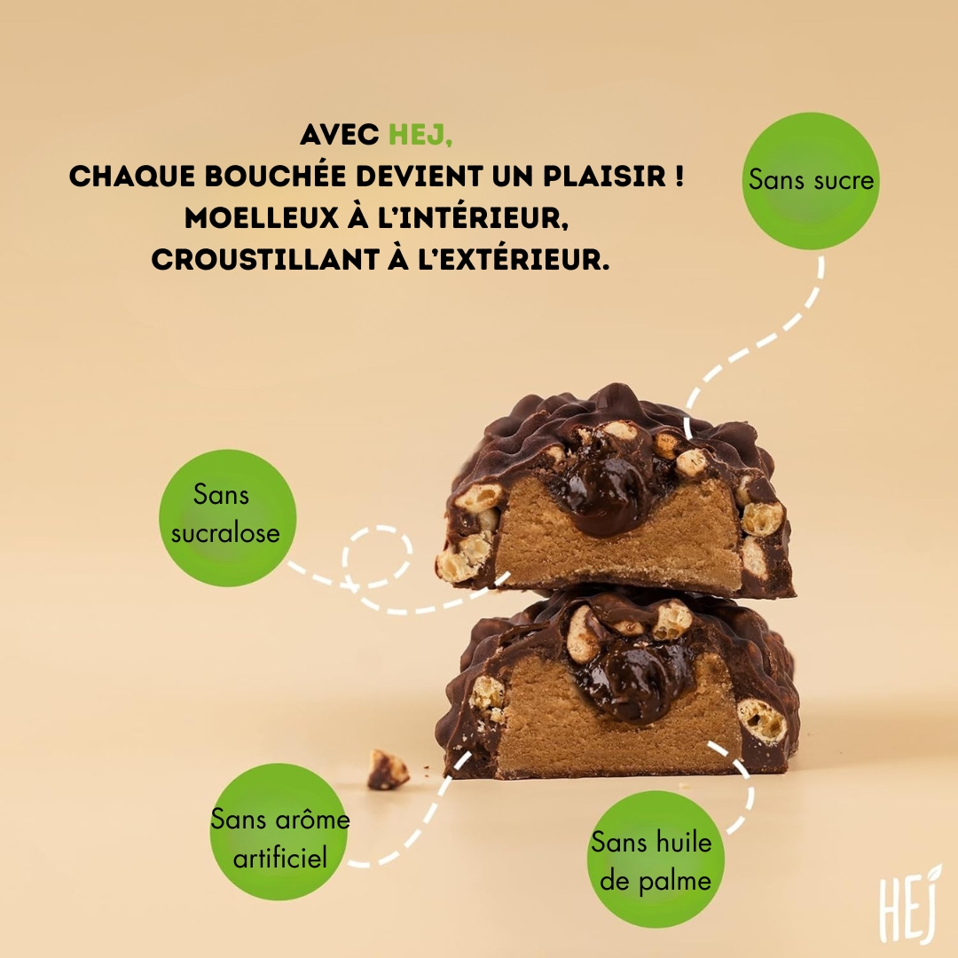 hej barre proteinee vegan noisette nougat chocolat snack sain perte de poids healthy 
