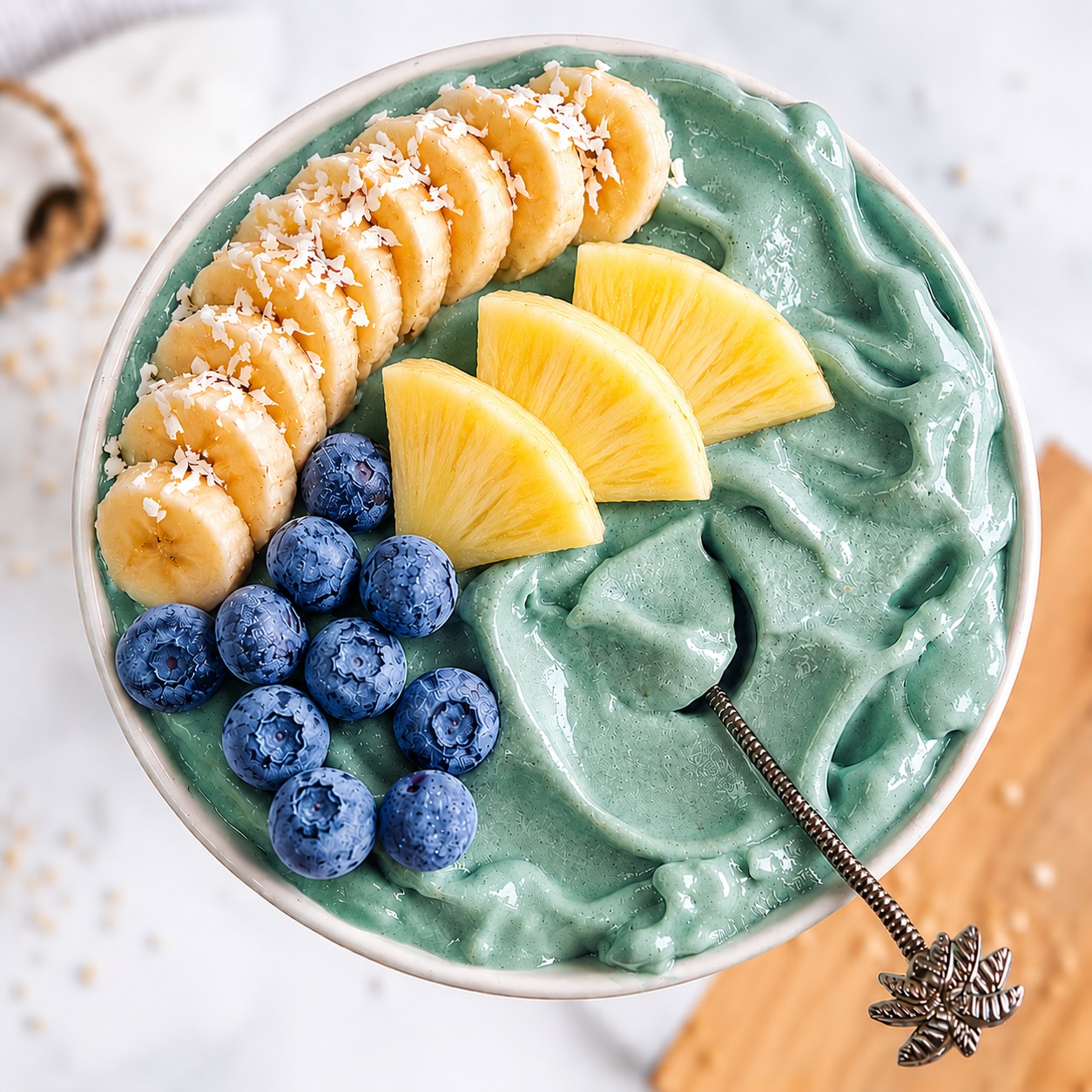 nice cream proteine spiruline phycocyanine banane myrtille