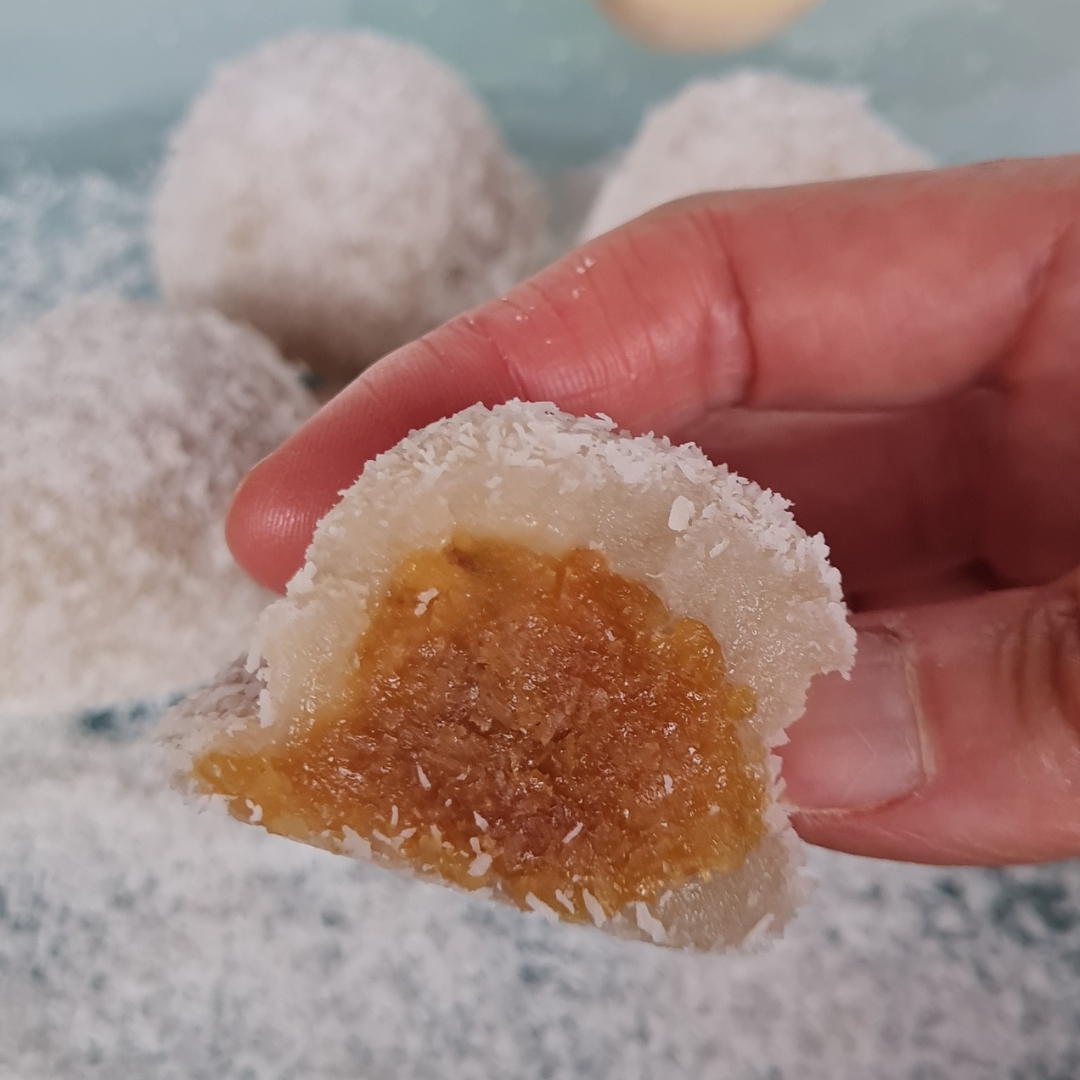 perles de coco prot&eacute;in&eacute;es fourr&eacute;es &agrave; la mangue