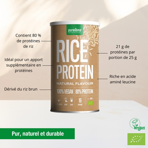 proteine riz bio poudre purasana