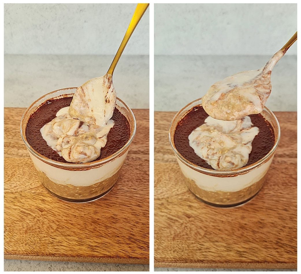 recette du tiramisu proteine vivo life mascarpone vegetale creme de coco noix de cajou vanille overnight oats chocolat café petit dejeuner healthy
