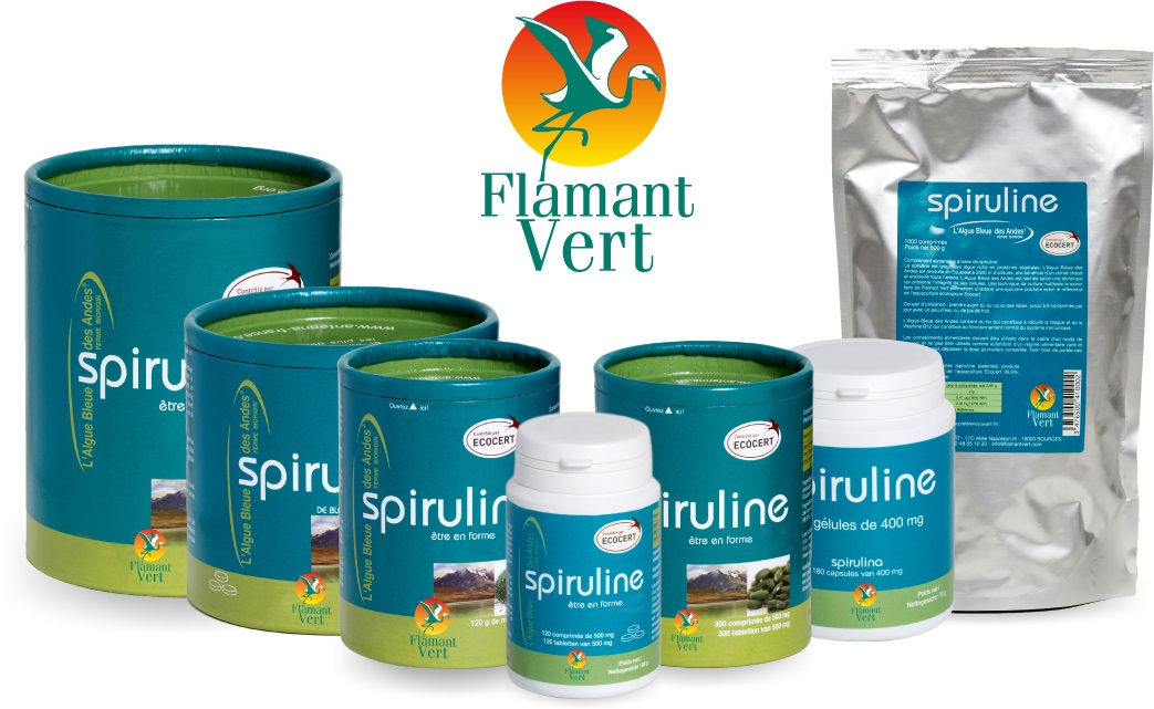 spiruline flamant vert