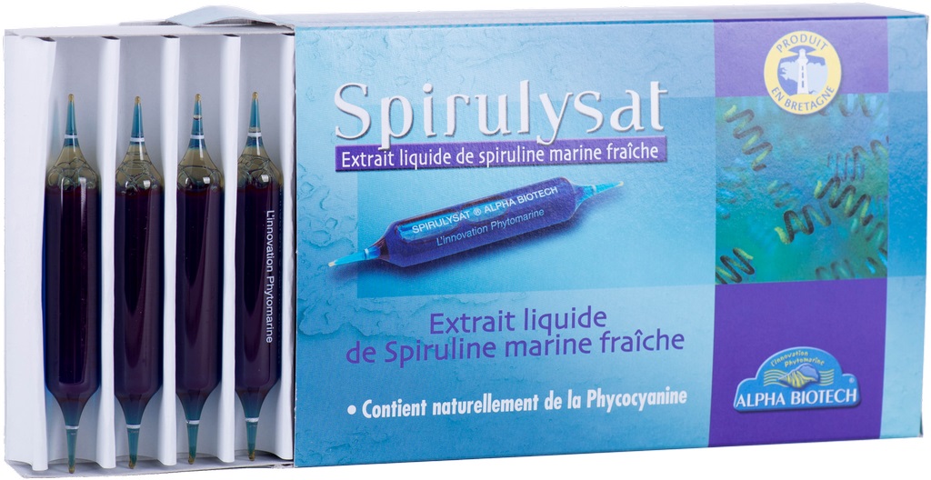 spiruline liquide en ampoules