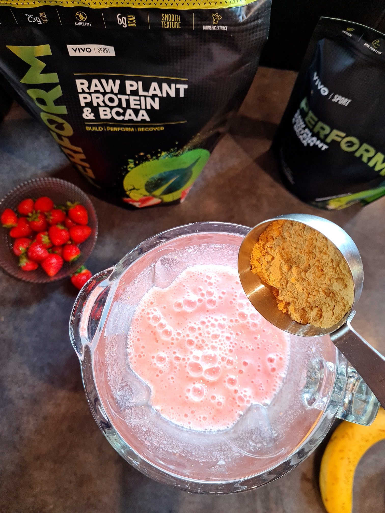sundae fraise proteine vegan vivo life