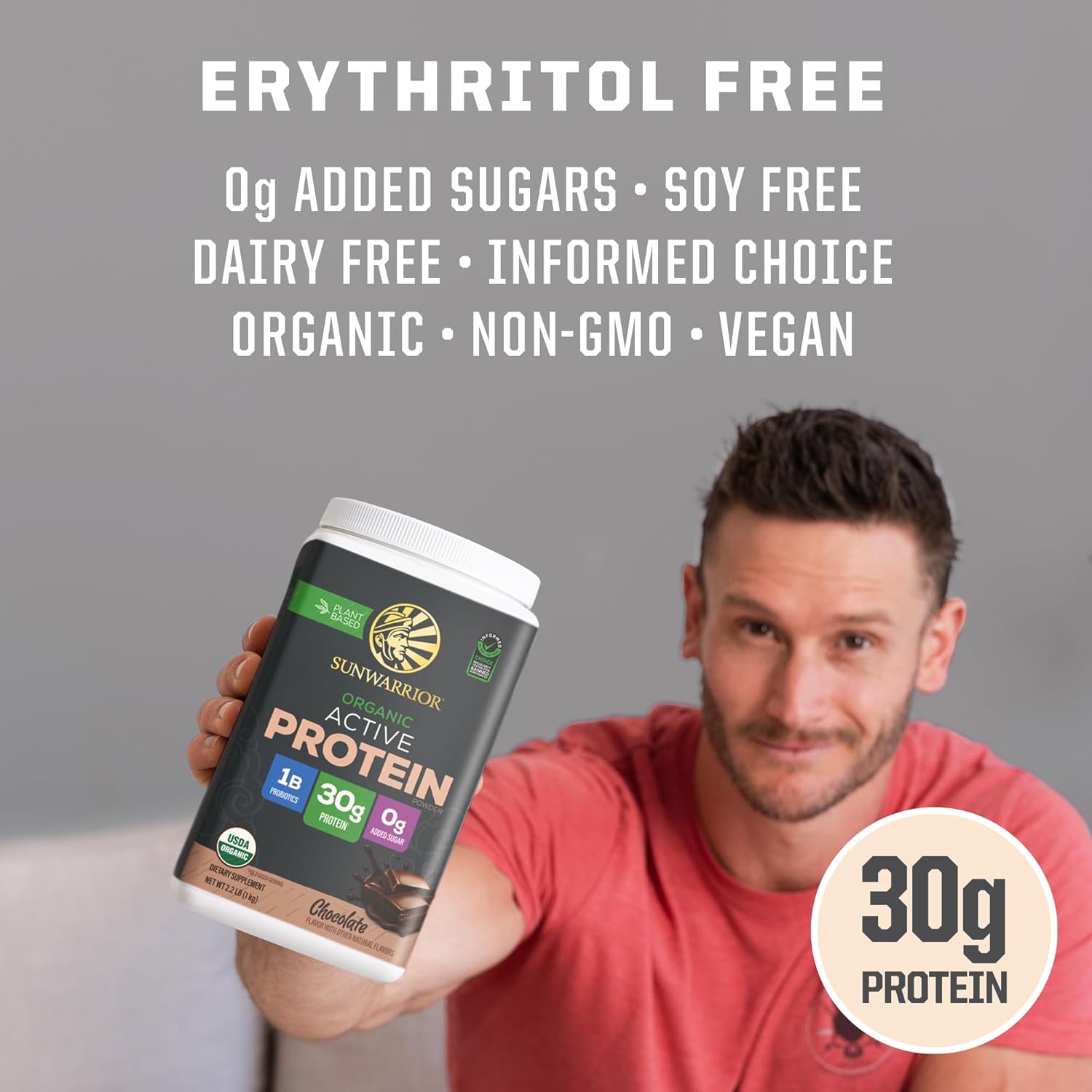 sunwarrior proteine poudre vegetale active chocolat