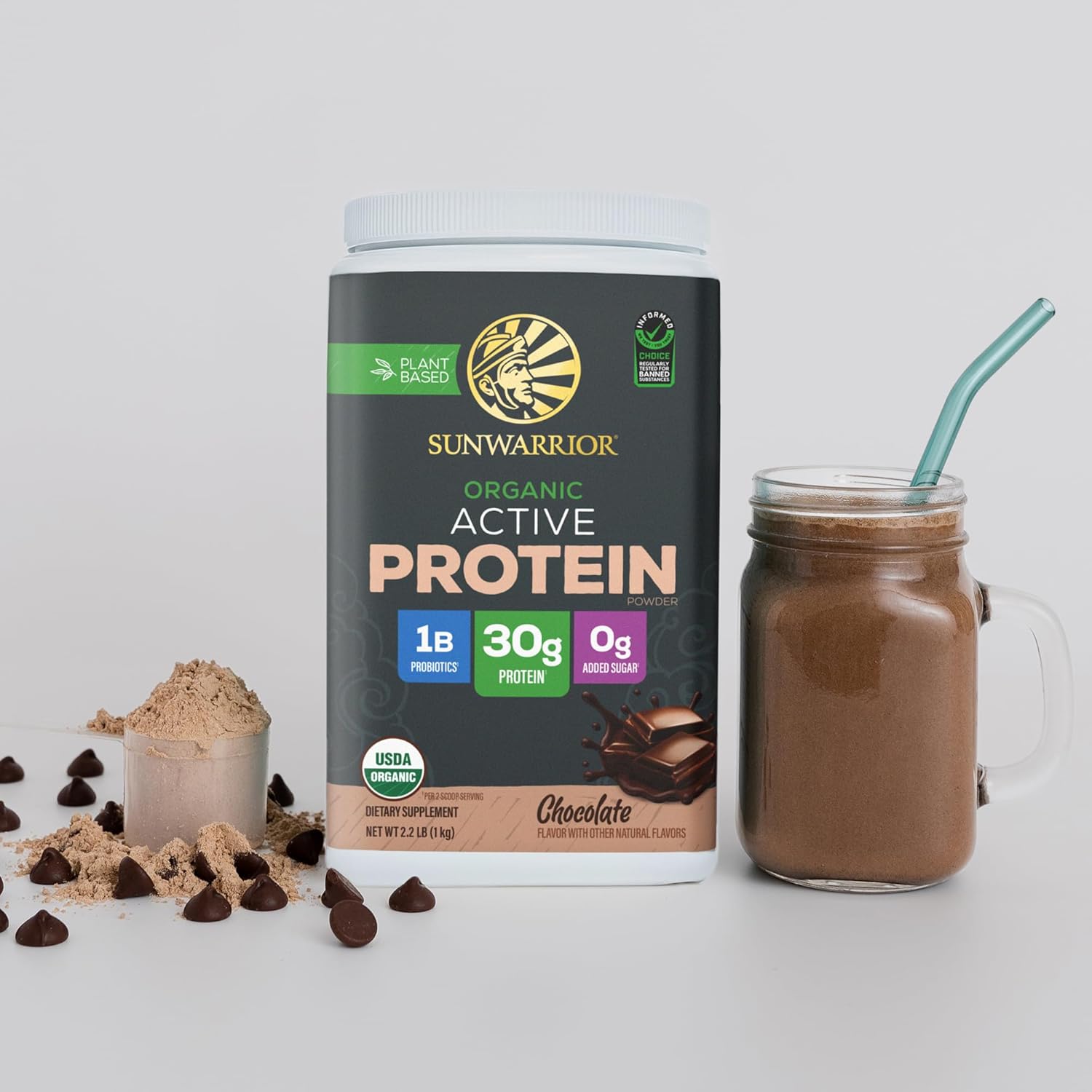 sunwarrior active proteine chocolat