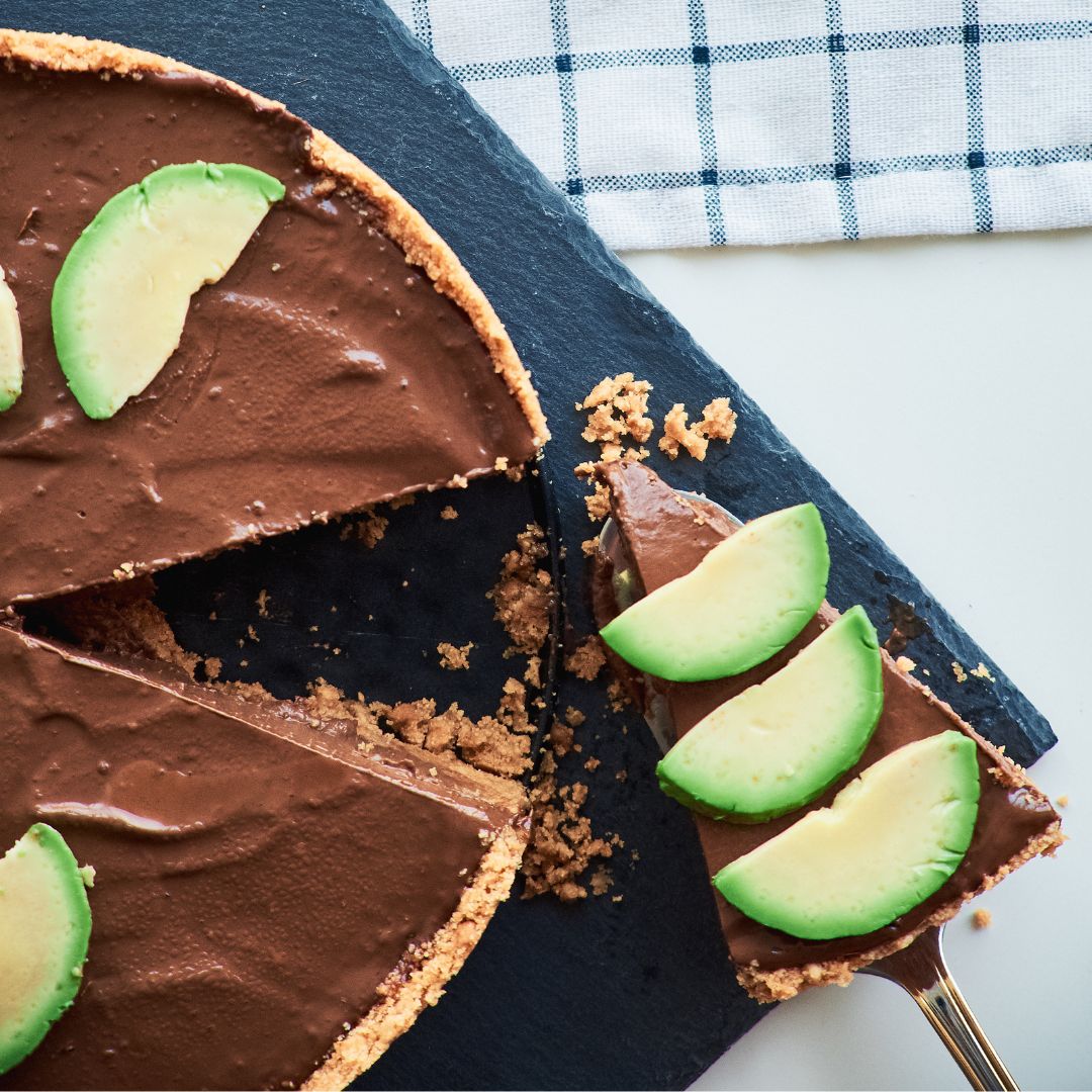 tarte chocolat collagene vegan avocat cru sans cuisson